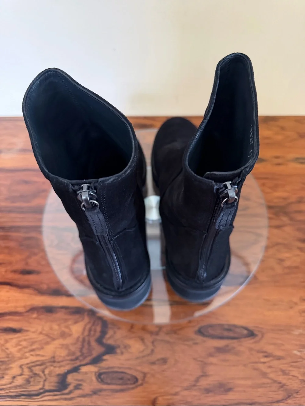 Homers Artisan Black Suede Ankle Boots Made in Spain size 37 / 7 - Picture 8 of 15